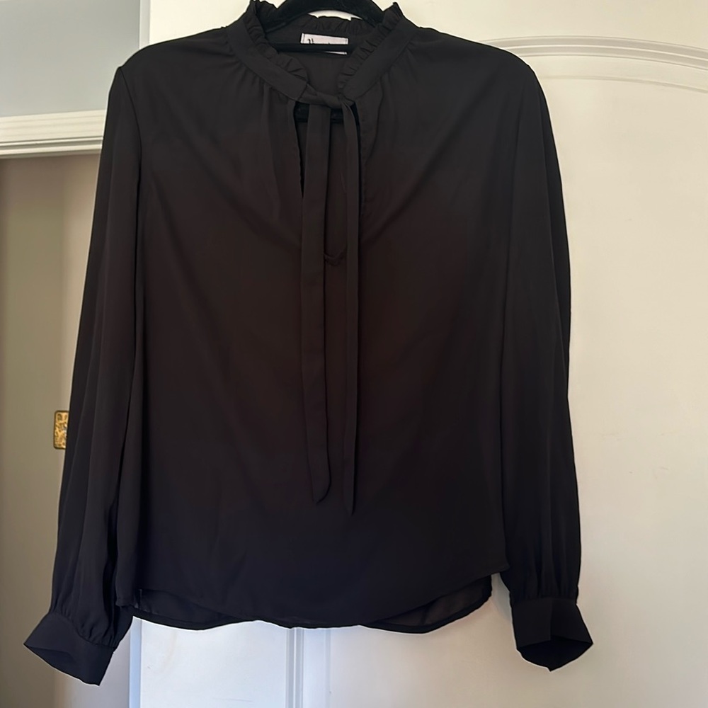 Boutique silky black blouse